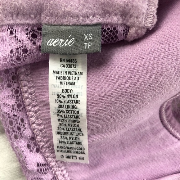 Aerie Purple Violet lace Bralette with adjustable straps & closure. Feminine XS - Picture 4 of 8